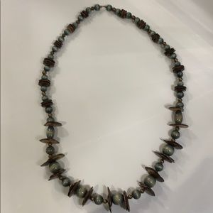 Beautiful one of a kind hand made wood necklace